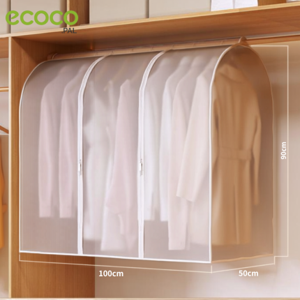 غطاء وحقيبة تعليق الملابس العريض المقاوم للغبار والرطوبة من ecoco (مقاس XL)